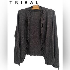 Tribal Charcoal Gray Cardigan